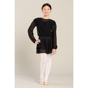 BLUSA TULE SPORT MANGA BUFANTE ELASTICO PUNHO E BARRA INFANTIL PRETO - 1377